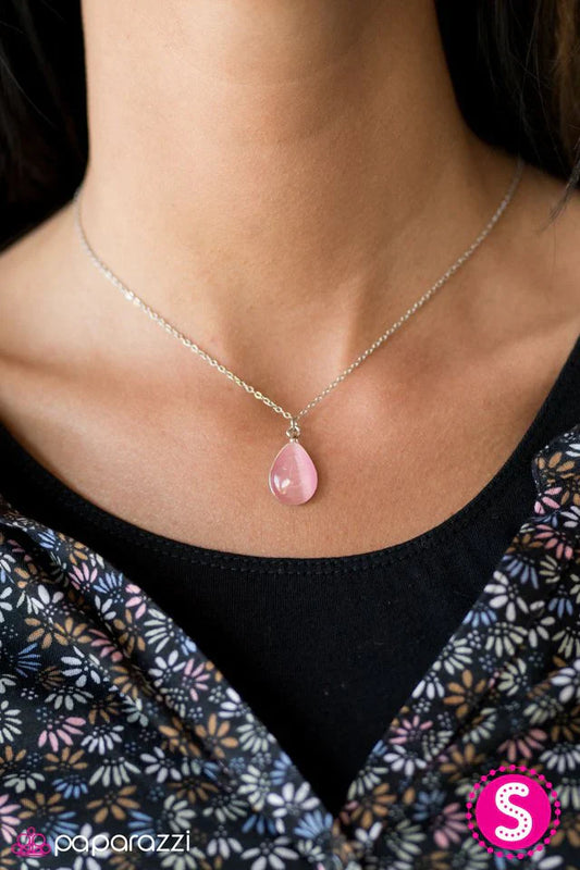 Paparazzi Necklace ~ All I Wanna DEW - Pink