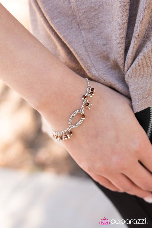 Paparazzi Bracelet ~ Beach Wedding - Brown