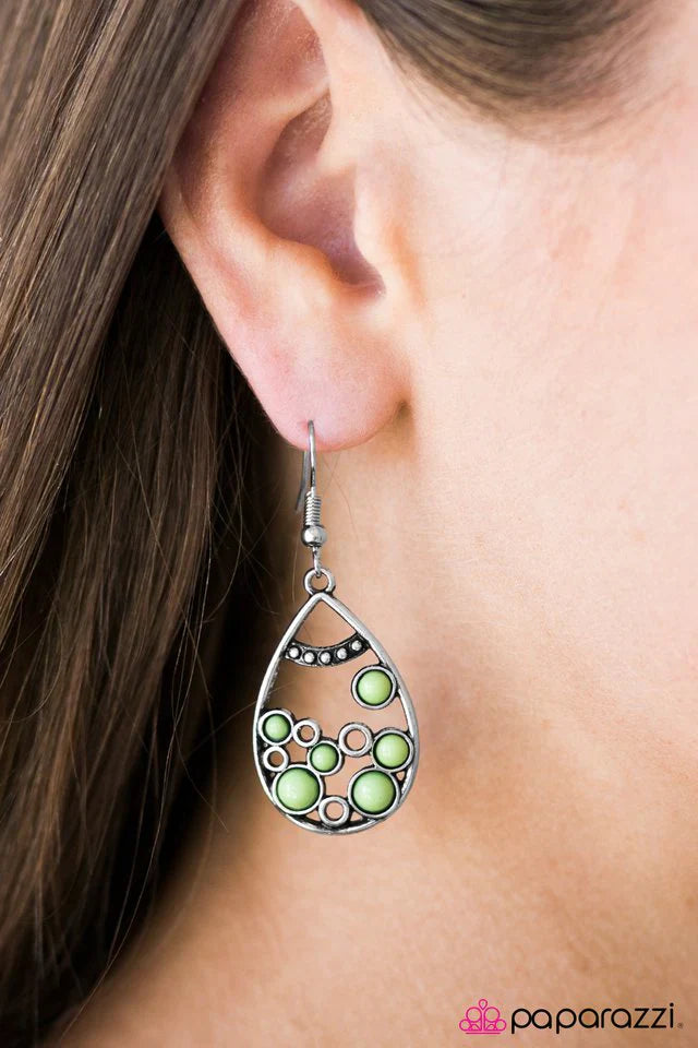 Paparazzi Earring ~ Lost At Sea - Green
