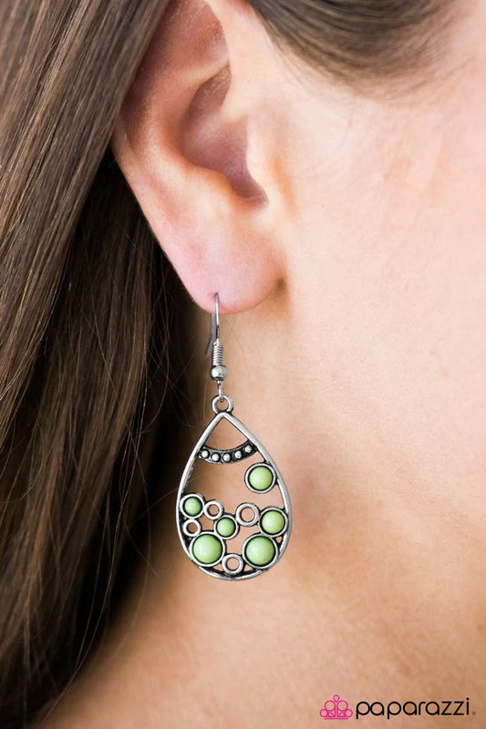 Paparazzi Earring ~ Lost At Sea - Green