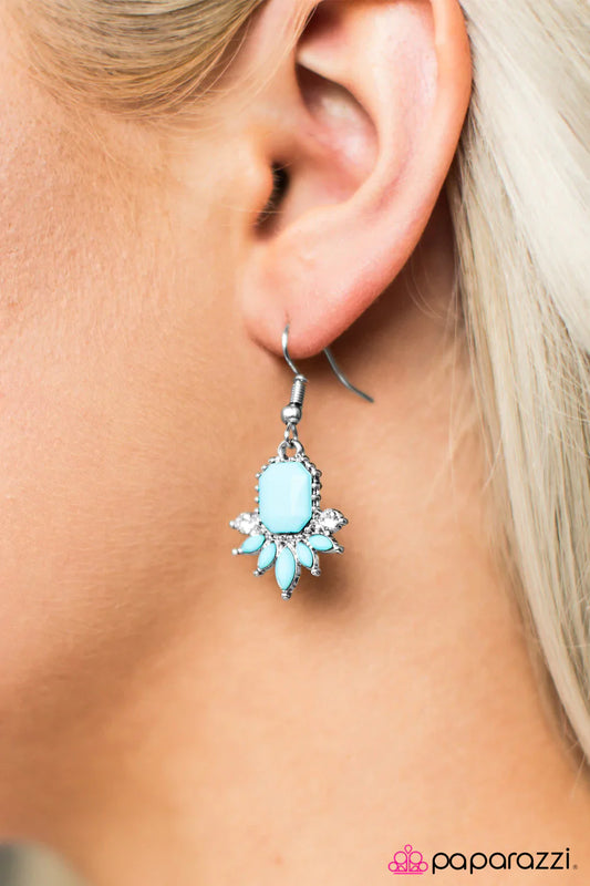 Paparazzi Earring ~ Portland Party - Blue