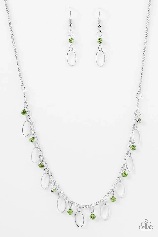 Paparazzi Necklace ~ Twinkle At Twilight - Green