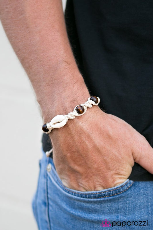 Paparazzi Bracelet ~ Home Is Where The Waves Are - White
