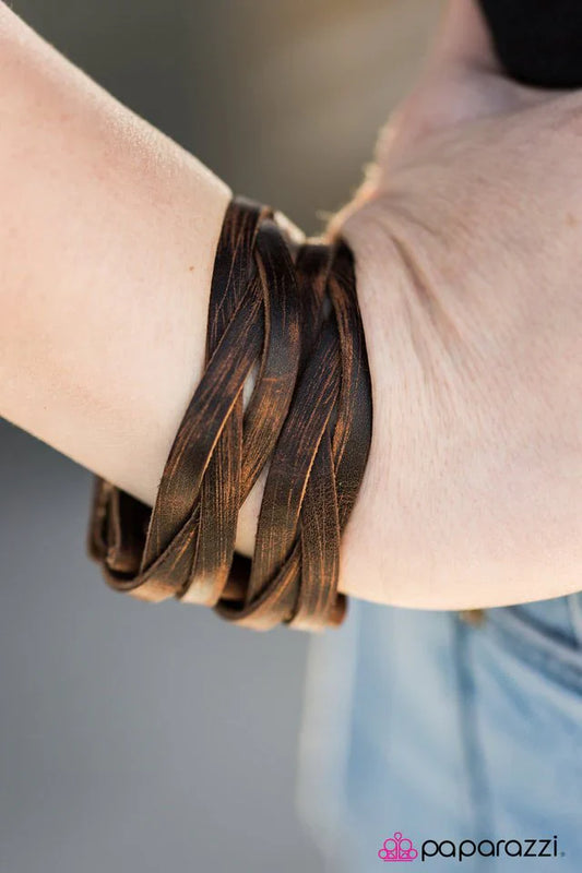Paparazzi Bracelet ~ Always The Villain - Brown