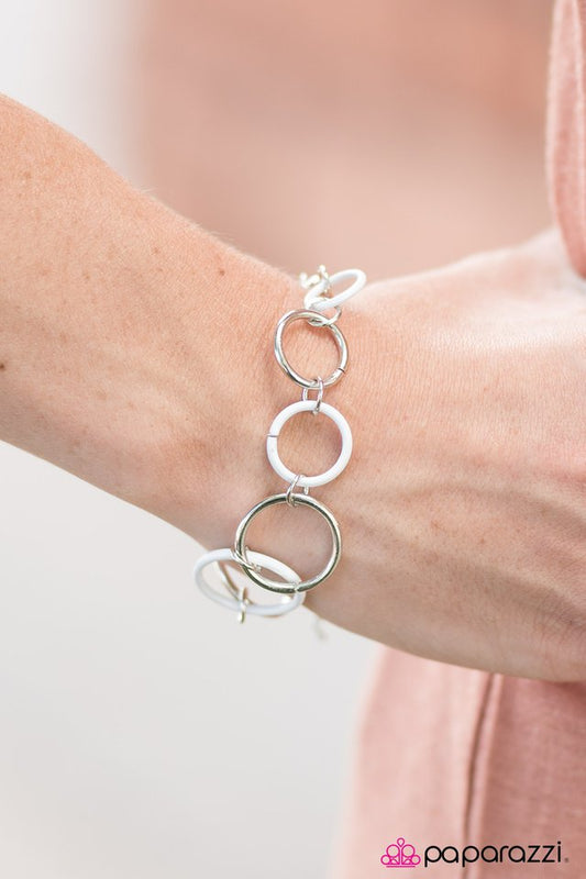 Paparazzi Bracelet ~ Stay On TROPIC - White