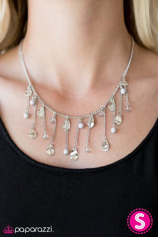 Paparazzi Necklace ~ Summer Mermaid - Silver