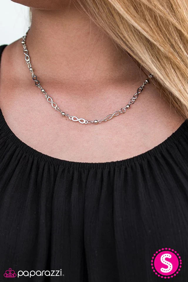 Paparazzi Necklace ~ Infinite Beauty - Silver