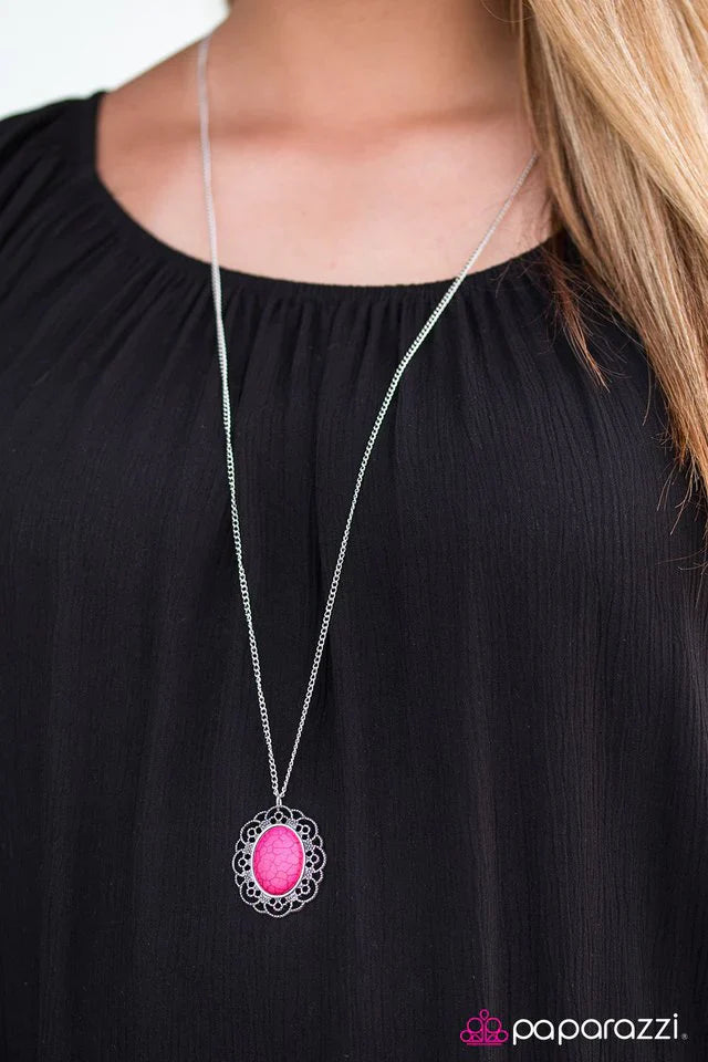 Paparazzi Necklace ~ Summer Ranch - Pink