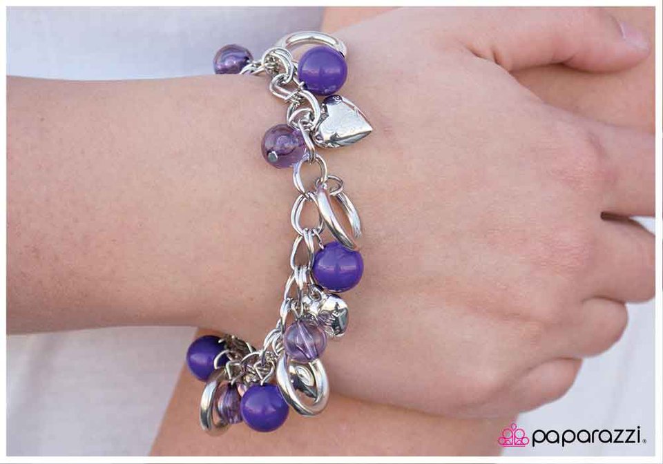 Paparazzi Bracelet ~ Dance Right into My Heart - Purple