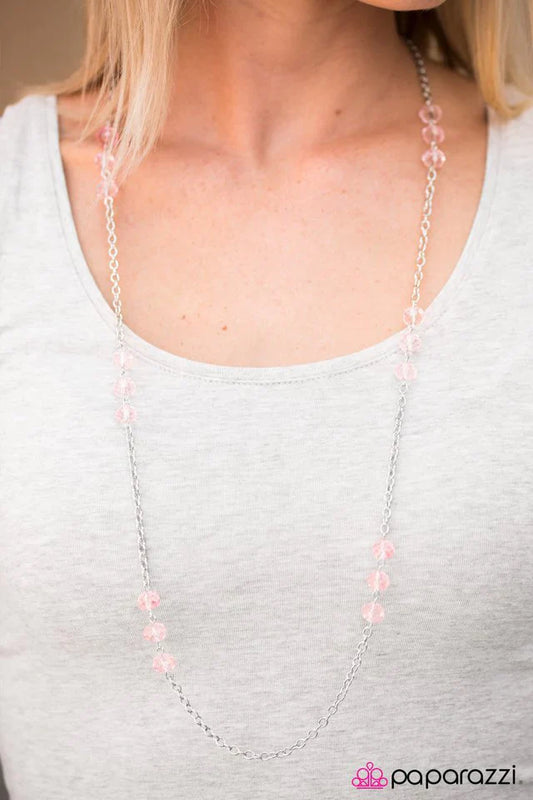 Paparazzi Necklace ~ Glitzy-est Of Them All - Pink