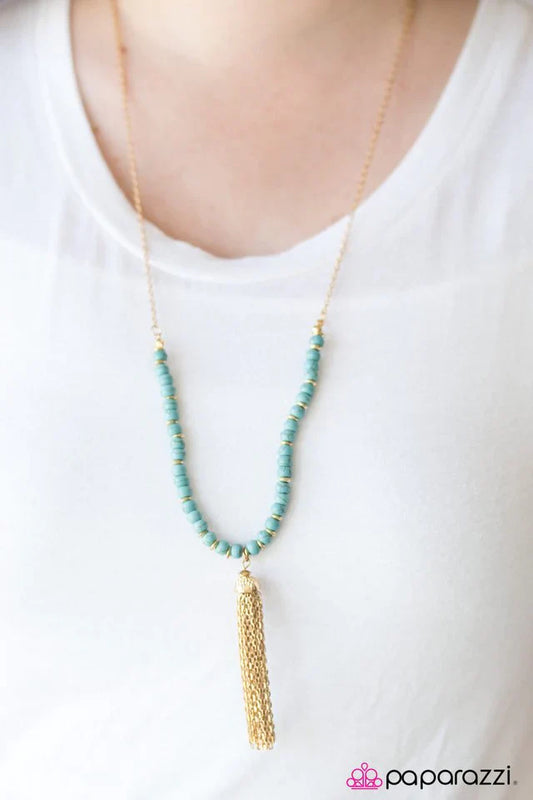 Paparazzi Necklace ~ Stone Dwellers - Blue