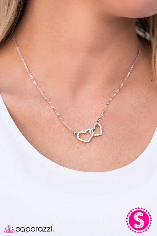 Paparazzi Necklace ~ Love Alert - White