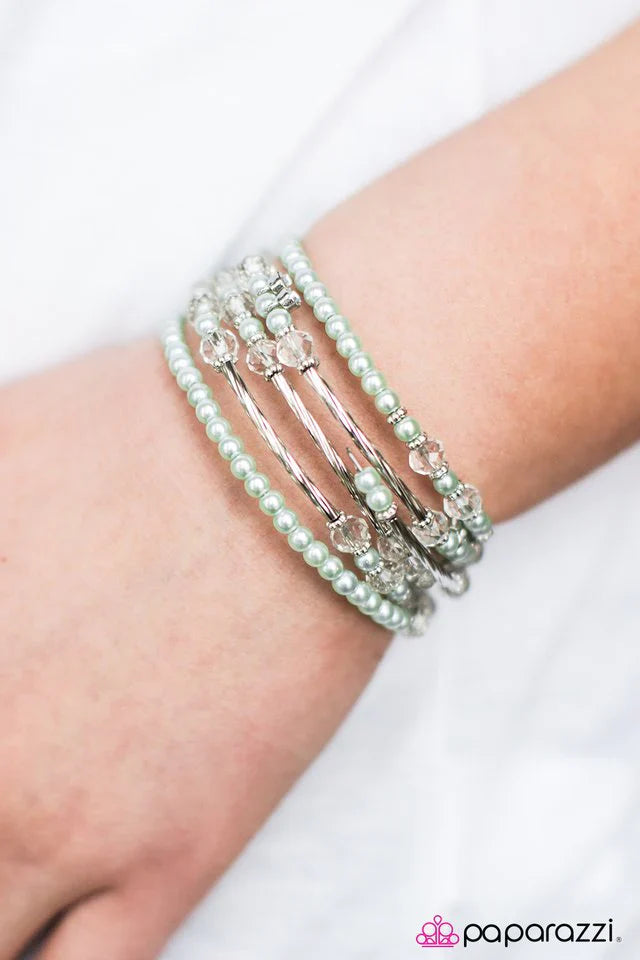 Paparazzi Bracelet ~ Classically Cabaret - Green