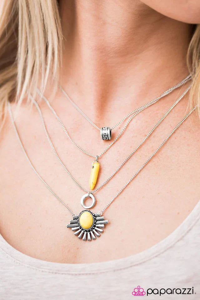 Paparazzi Necklace ~ Its A Wonderful WILDLIFE - Yellow