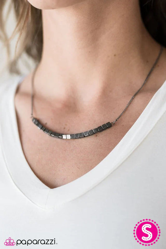 Paparazzi Necklace ~ Boombox Baby - Black