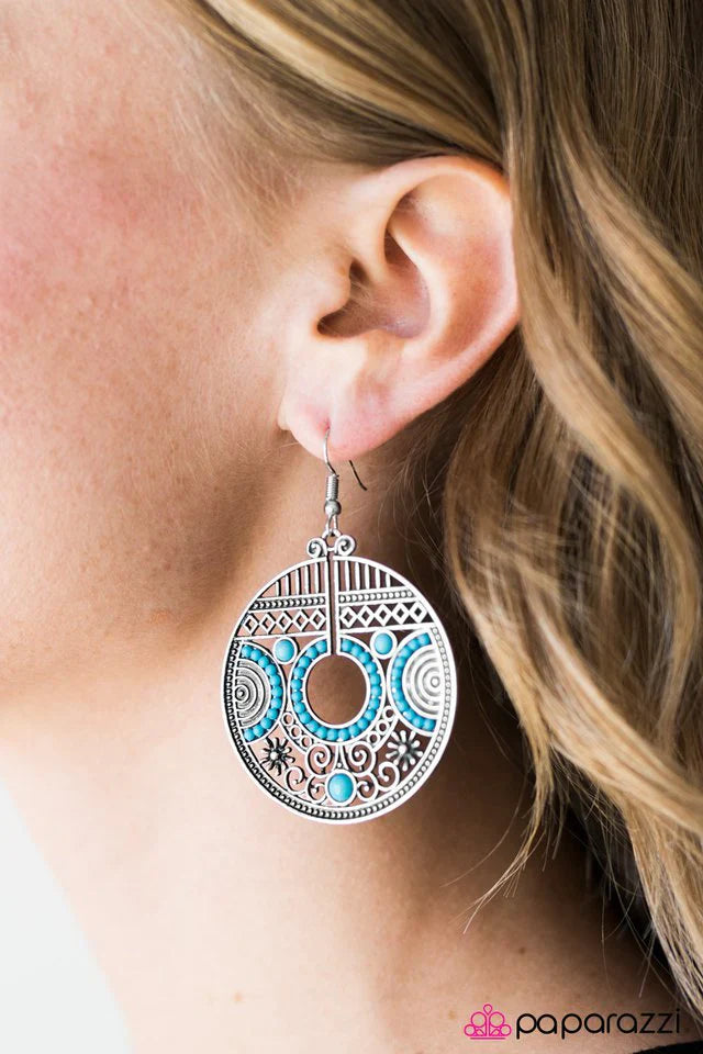 Paparazzi Earring ~ A Taste Of Tahiti - Blue