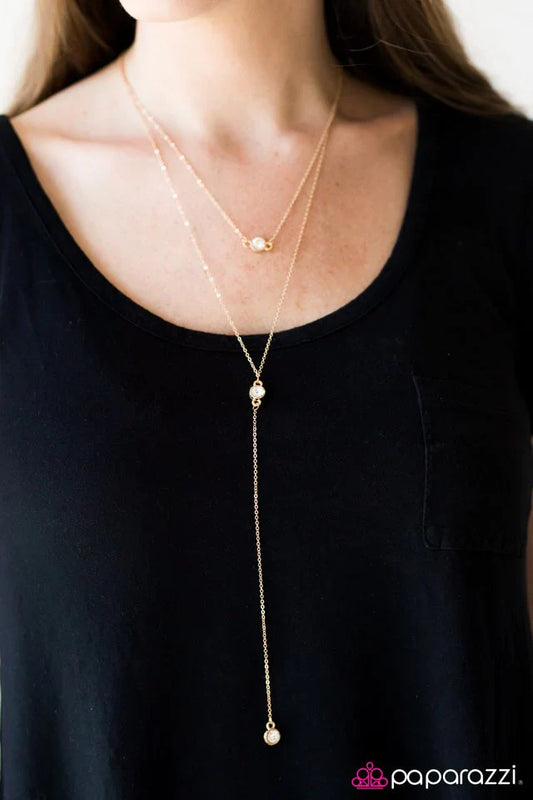 Paparazzi Necklace ~ Catch Me If You GLAM! - Gold