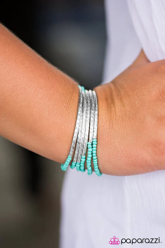 Paparazzi Bracelet ~ Shimmer Over Here - Blue