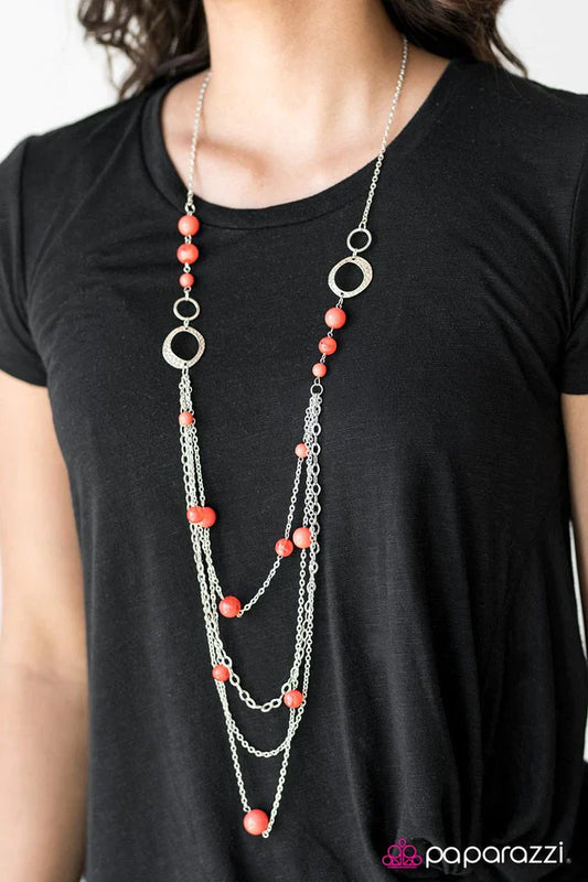 Paparazzi Necklace ~ Rainbow Radiance - Orange