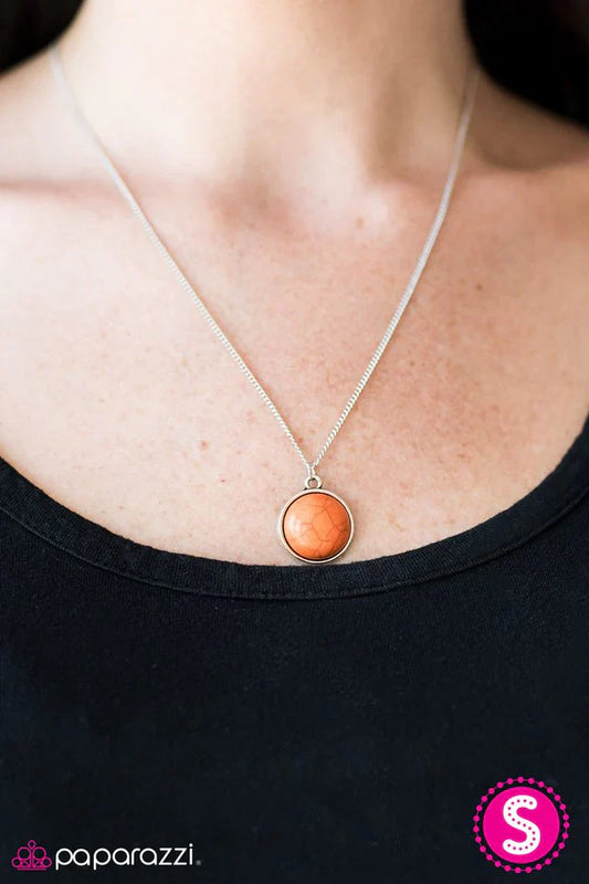 Paparazzi Necklace ~ Sandstone Sunsets - Orange