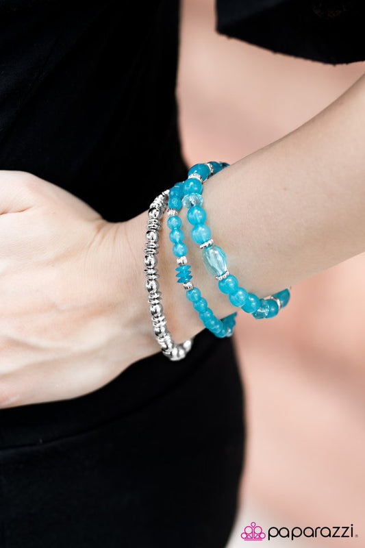 Paparazzi Bracelet ~ Colorfully Coordinated - Blue