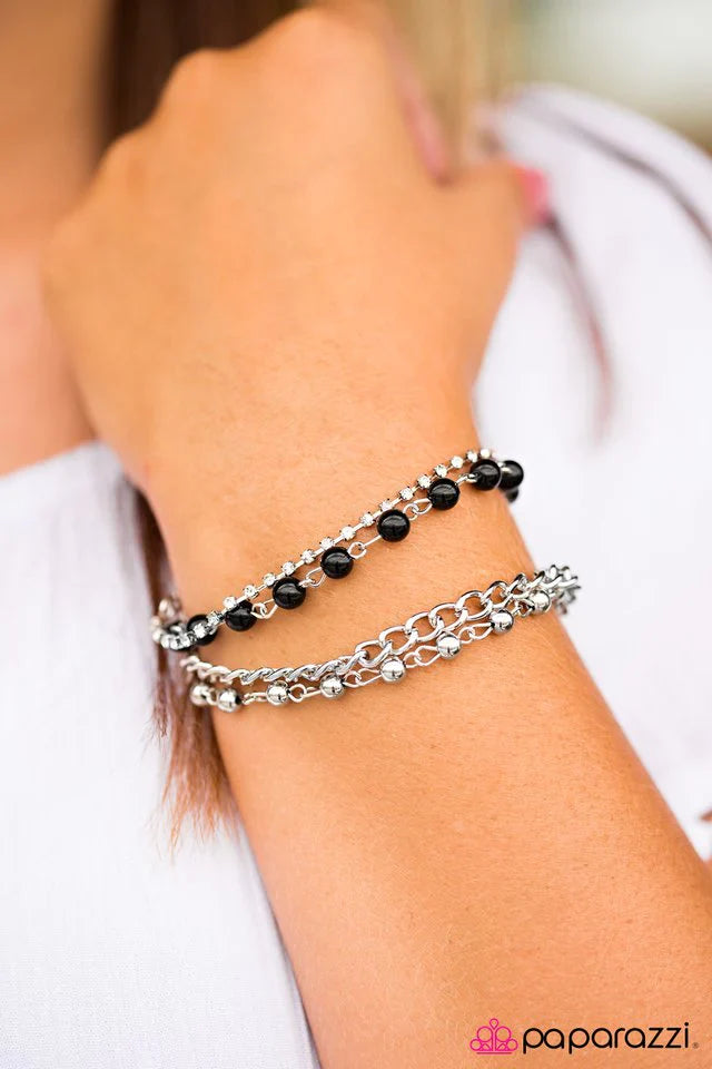 Paparazzi Bracelet ~ GLITZY Business - Black