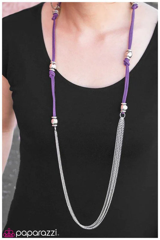 Paparazzi Necklace ~ Tied and True - Purple