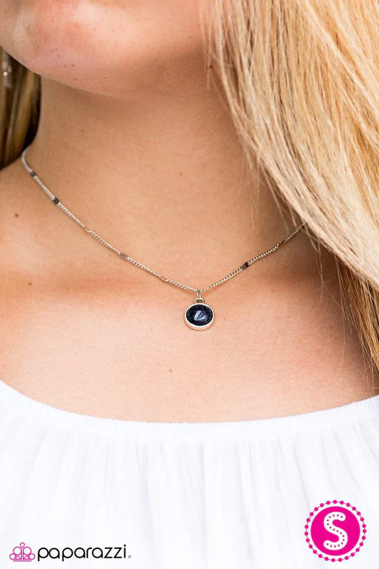 Paparazzi Necklace ~ Versed In Glitter - Blue