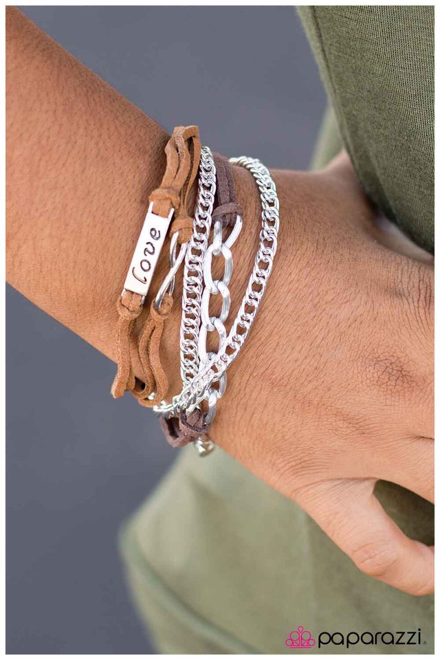 Paparazzi Bracelet ~ I Will Never Break Your Heart - Brown
