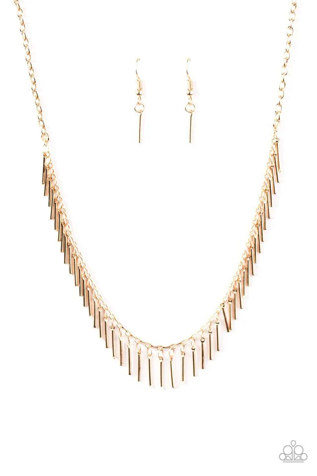 Paparazzi Necklace ~ Shes A Beast - Gold