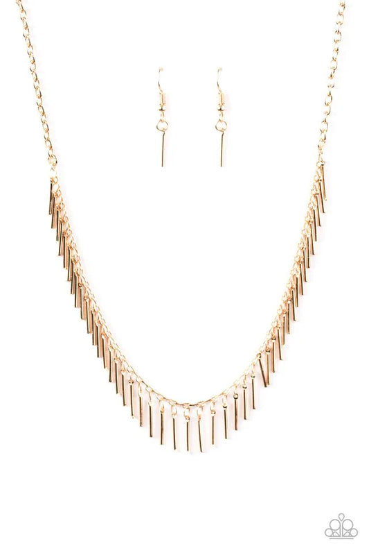 Paparazzi Necklace ~ Shes A Beast - Gold