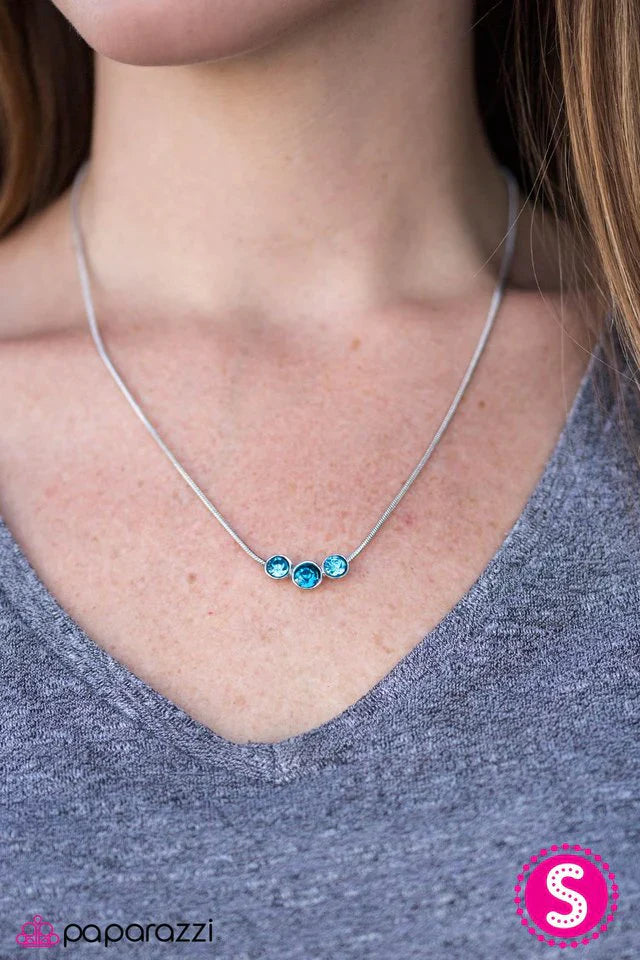 Paparazzi Necklace ~ Stellar Romance - Blue