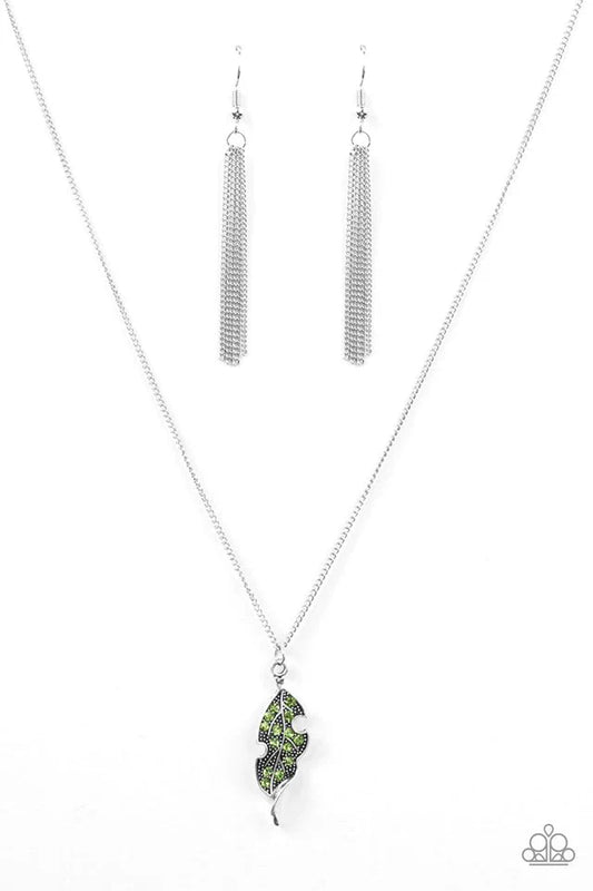 Paparazzi Necklace ~ Frozen In Fall - Green