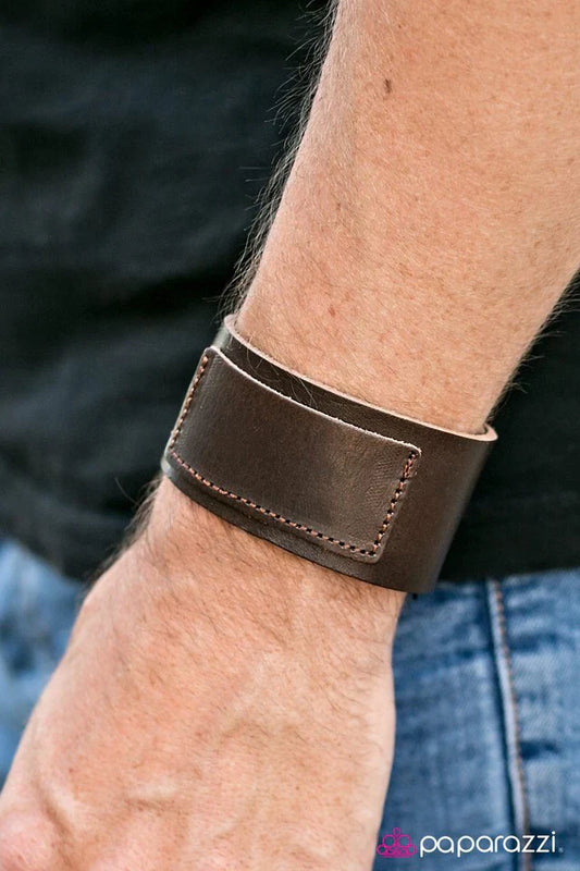 Paparazzi Bracelet ~ Rugged Rebel - Brown