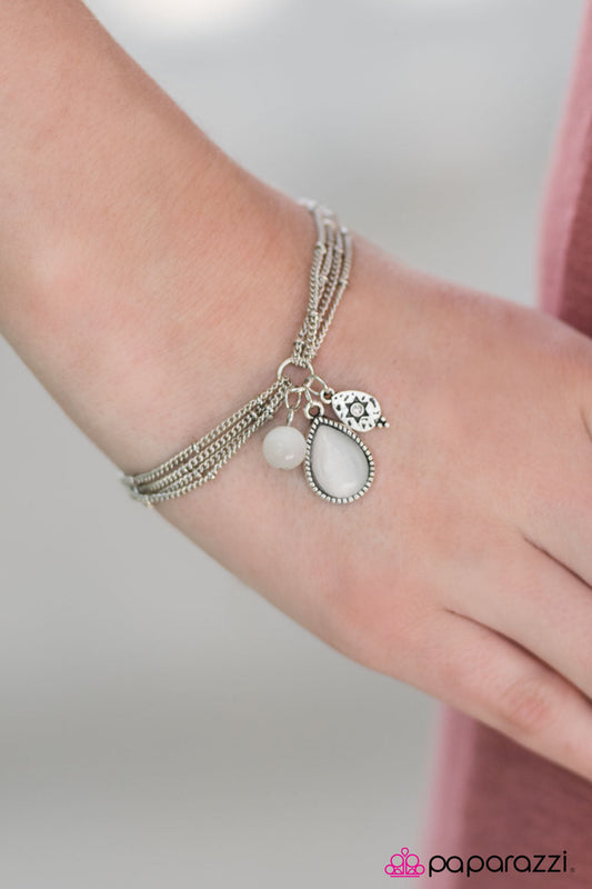 Paparazzi Bracelet ~ Celestial Charm - White