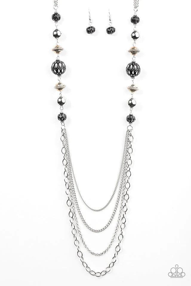 Paparazzi Necklace ~ Balloon Ride - Black