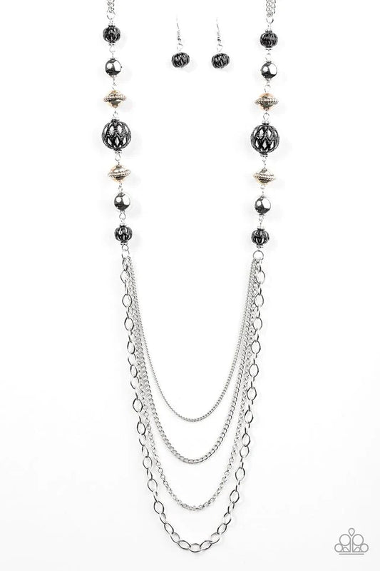 Paparazzi Necklace ~ Balloon Ride - Black