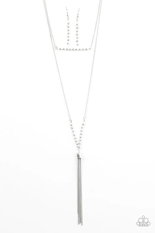 Paparazzi Necklace ~ All You Can GATHERER - White