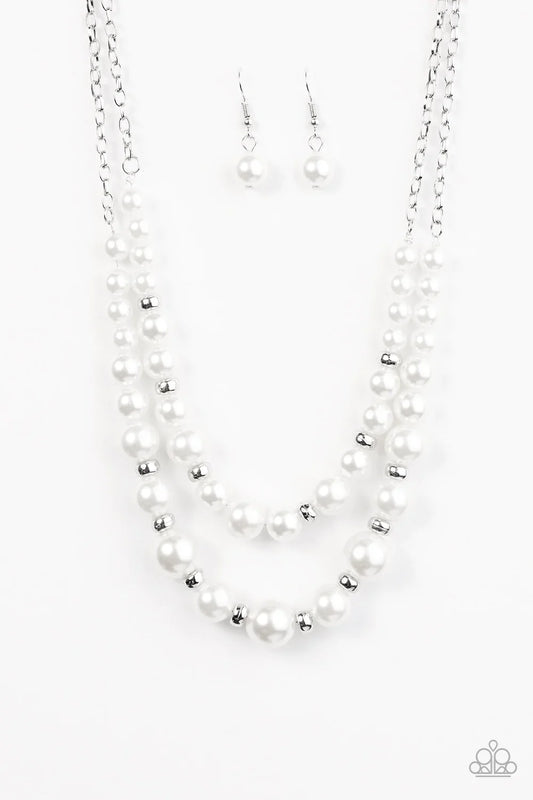 Paparazzi Necklace ~ Pearly Perfectionist - White