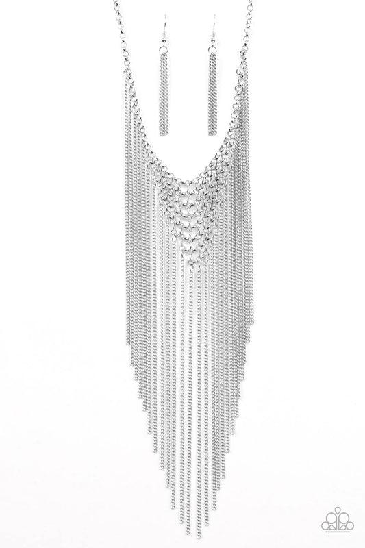 Paparazzi Necklace ~ Metro Majesty - Silver