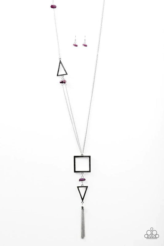 Paparazzi Necklace ~ Just GEO With It - Purple