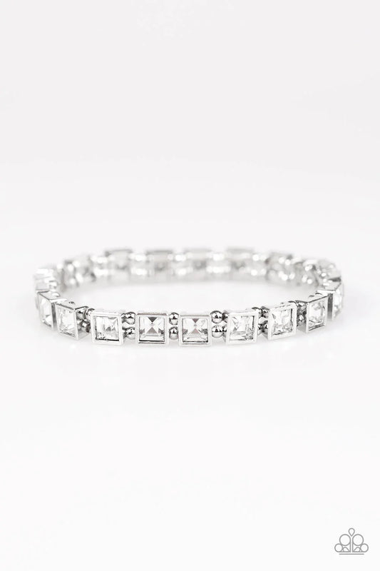 Paparazzi Bracelet ~ A GLAM Of Few Words - White