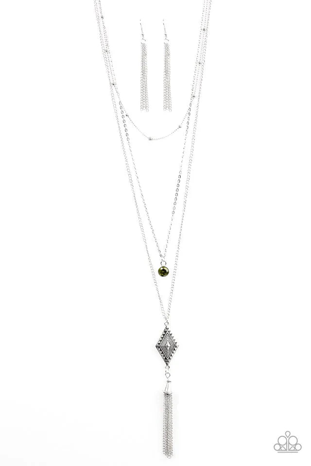 Paparazzi Necklace ~ Hightail It - Green