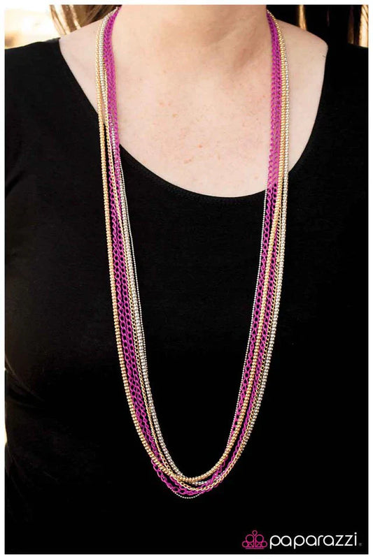 Paparazzi Necklace ~ Under the City Lights - Purple