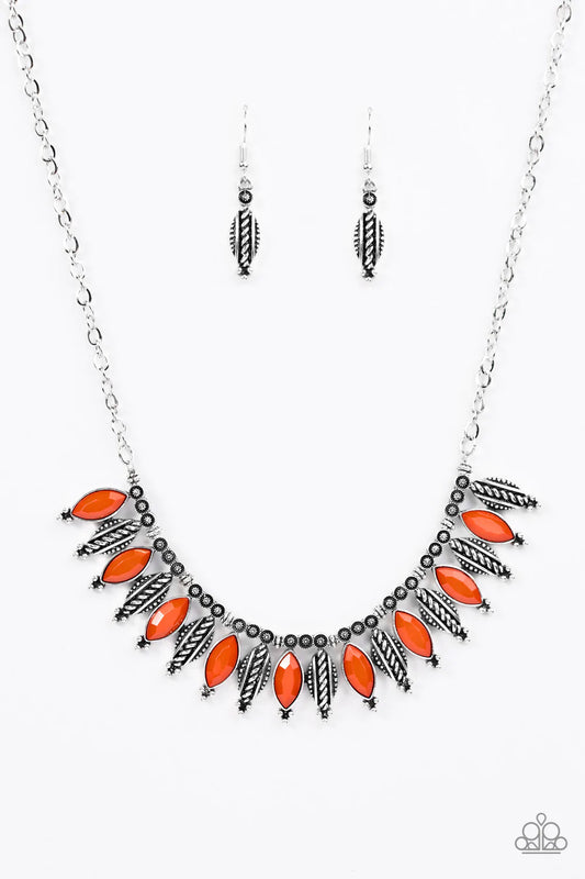 Paparazzi Necklace ~ Jungle Jamboree - Orange