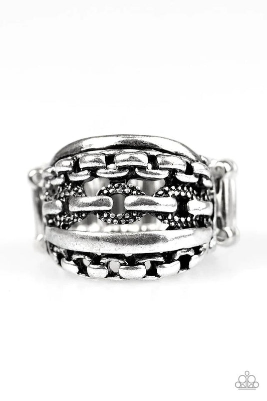 Paparazzi Ring ~ A CHIC Reaction - Silver