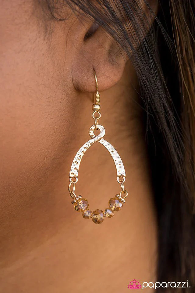 Paparazzi Earring ~ Whimsically Whimsy - Gold