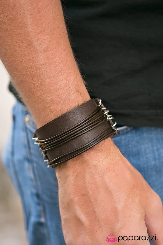 Paparazzi Bracelet ~ Every Man For Himself - Brown