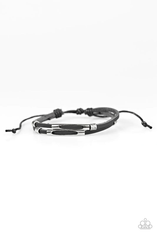 Paparazzi Bracelet ~ The High Road  - Black