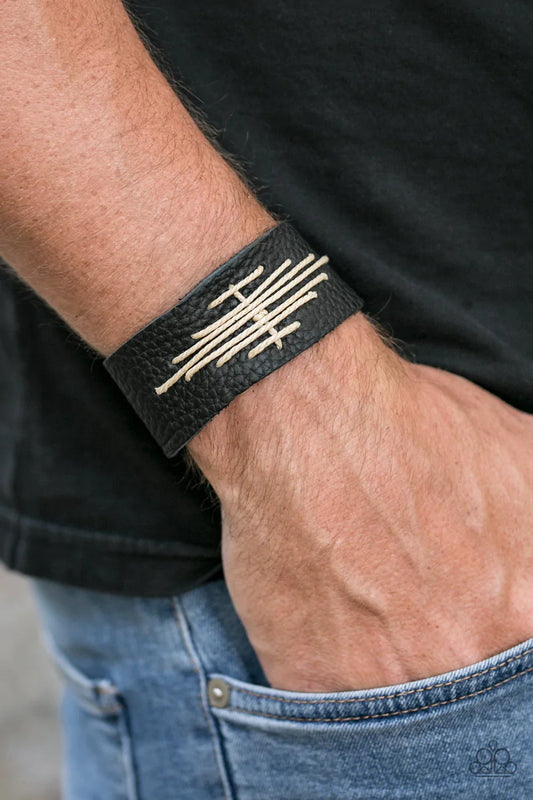 Paparazzi Bracelet ~ Road House  - Black